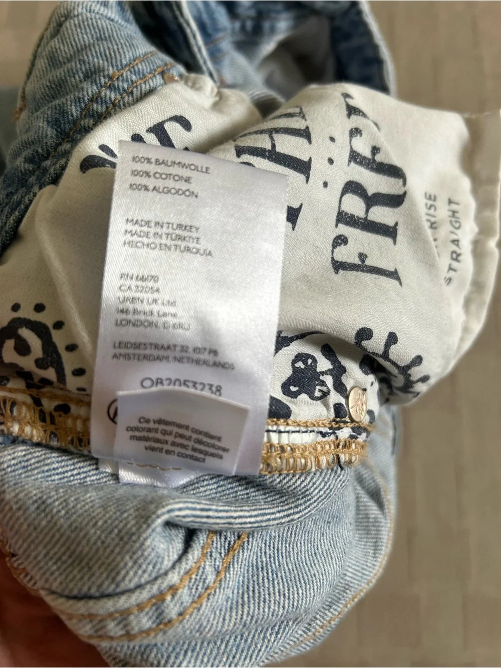 Free People We The Free Aster High Rise Straight Leg Jean